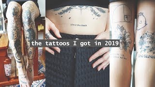 THE TATTOOS I GOT IN 2019 // stomach & leg tattoos