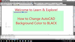 How to Change Background color in AutoCAD!