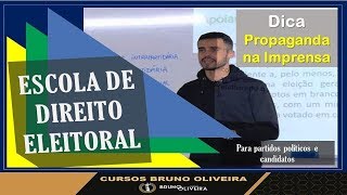 ESCOLA DE DIREITO ELEITORAL- Eleições 2020 -Imprensa Escrita