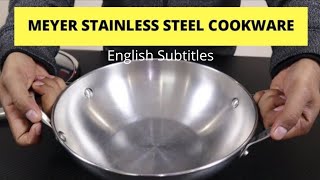 स्टेनलेस स्टील की कड़ाही |  Meyer Stainless Steel Cookware | kadai Review India | Pros Cons | Hindi