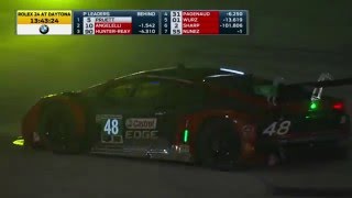 24 Hours of Daytona 2016. Two Lambos crash