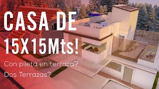 CASA en TERRENO de 15 x 15 Metros CON PILETA en TERRAZA? | ?ESPECIAL NAVIDAD!