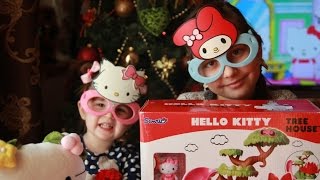 Milana& Diana.  Хеллоу Китти. "Домик на дереве". Hello Kitty. Sanrio toys set "Tree House".