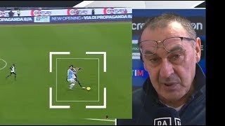 SARRI:"NON SONO D'ACCORDO SUL ROSSO A CUADRADO,BUONA PARTITA DELLA SQUADRA" LAZIO-JUVENTUS 3-1