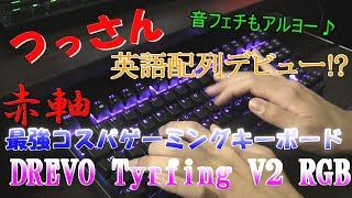 1680万色LEDで超カラフル！6800円のコスパ最強メカニカルキーボードをレビュー！音フェチもあるよ～【提供品レビュー】  DREVO Tyrfing V2 RGB 赤軸