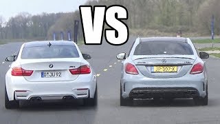 BMW M4 f82 vs MERCEDES C63S AMG  ?ACCELERATION SOUND?