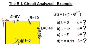 Physics - E&M: Inductance (13 of 20) The R-L Circuit Analyzed - Example