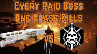 Destiny 2 - Legend of Acrius ONE PHASE Killing nearly every Destiny 2 Raid Final Boss
