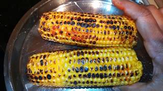 corn on the cob - Indian style / How to Cook Corn-on-the-Cob on the Stove /roasted corn