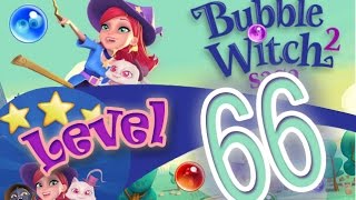 How to beat Bubble Witch Saga 2 Level 66 - 2 Stars - No Boosters - 92,020pts