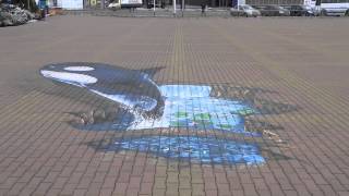 3д рисунок в Ставрополе, 3D drawing in Stavropol (3d рисунки на асфальте)
