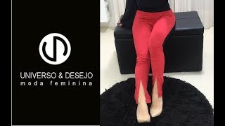Calça Skinny Feminina em Suede / Universo e Desejo