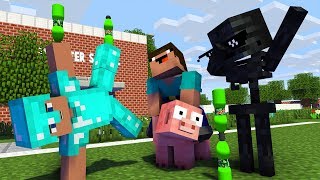 Monster School : NOOB vs PRO BOTTLE FLIP CHALLENGE - Minecraft Animation