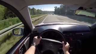 Mercedes-Benz E220 CDI (2001) on German Autobahn - POV Top Speed Drive