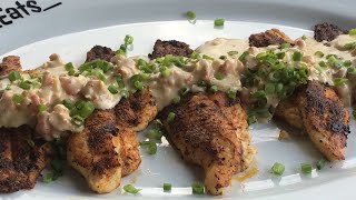Blackened Catfish with a Crawfish Cream Sauce on the Blackstone and the Weber Kettle