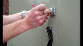Static Picking Two Master Locks on a Metal Shed (spp'd)