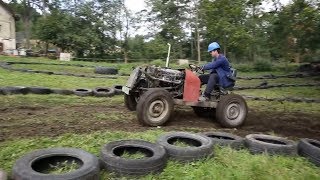 Гонки на самодельных тракторах и багги