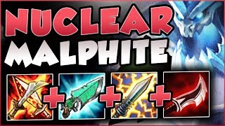 NUCLEAR MALPHITE TOP! INSTA 1 SHOT ENEMY TEAM WITH ONE ABILITY?? MALPHITE GAMEPLAY League of Legends