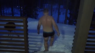 Выходные на финской природе. Горные лыжи сауна и шашлык.