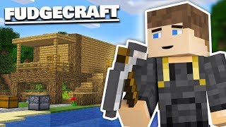 BUILDING MY STARTER HOUSE - Fudgecraft Survival #1 (Minecraft)