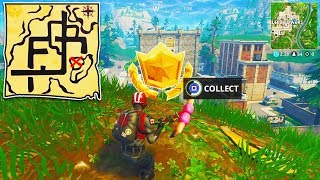 "Follow the Treasure Map found in Pleasant Park" Location Fortnite Week 7 Challenges! (FORTNITE MAP)