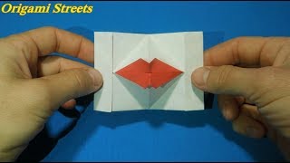 Как сделать говорящие губы Оригами ИГРУШКА губы из бумаги