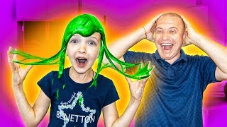 Почему СЛАЙМ На ГОЛОВЕ ? КТО Это СДЕЛАЛ ? ЛИЗУН Челлендж VALENSIA LUCKY FAMILY ?