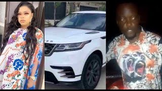 Bobrisky clashes with man for bashing Range Rover, smashing iPhone