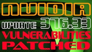 NVIDIA UPDATE 376.33 - Critical Update Details + Links