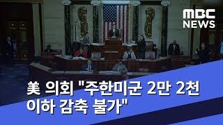 美 의회 "주한미군 2만 2천 명 이하 감축 불가" (2018.07.24/뉴스데스크/MBC)