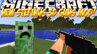 Оружия в Minecraft!Обзор мода Minecraft "New stefinus 3D guns"