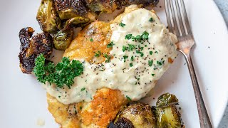 Parmesan Chicken with Mustard Cream Sauce // Kevin Is Cooking