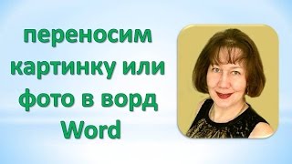 Как перенести картинку или фото в ворд Word