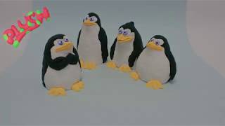 Инструкция по лепке из пушистого пластилина PLUSH: Пингвины из "Мадагаскара"