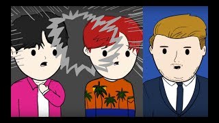 BTS on The Late Late Show w/James Corden (FLINCH)! The Ellen Show & Jimmy Kimmel Animation