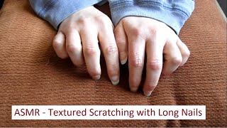 ASMR - Scratching Textured Pillow with Long, Natural Nails