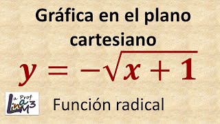 Gráfica de la función radical con raíz cuadrada | La Prof Lina M3
