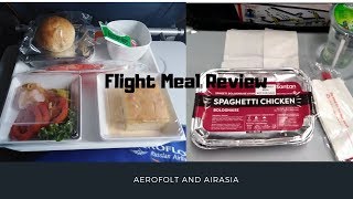 Flight Meal Review For Airasia and Aeroflot
