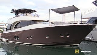 2019 Monte Carlo Yachts 65 - Interior Deck and Bridge Walkthrough - 2019 Miami Yacht Show