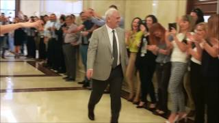 Υποδοχή Μελισσανίδη στην Aegean μετά την κατάκτηση του Κυπέλλου από την ΑΕΚ