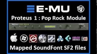 E-MU Proteus 1 Pop Rock Presets Soundfont SF2 , Mapped and Looped EMU