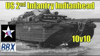 Steel Division | Normandy 44 | US 2nd Infantry Indianhead | 10v10 Multiplayer