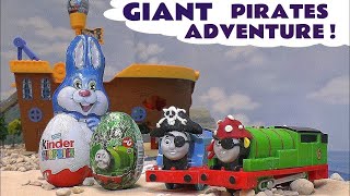 Thomas and Friends Play Doh Pirate Surprise Eggs Giant Kinder Egg Bunny Play-Doh Thomas Toys Tomas