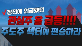 [주식] 장전 올려드린 수급관심주 올 급등! 축하! 주도주 섹터에 편승하라!
