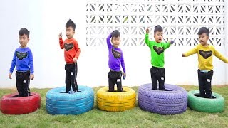 Five Little Babies Jumping On The Bed Song by Bong TV