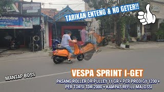 Pasang roller dr.pulley 11gr, per prodigy 1200, per torsi TDR 2000 dan refill malossi di sprint iGet