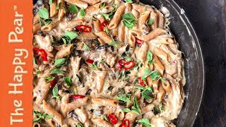 CREAMY MUSHROOM PASTA | OIL FREE & VEGAN