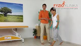 Nácvik chůze o 2 francouzských nebo podpažních berlích