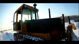 Чистим дорогу к сену на ДТ-75 "Казахстан"