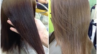 СМЫВКА ЧЕРНОГО ЦВЕТА волос // Окрашивание в натуральный цвет // CLEANING OF BLACK COLOR from hair